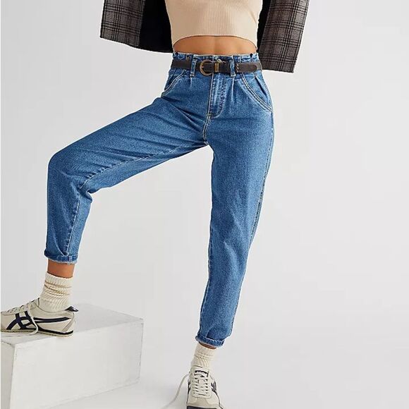 Lee Baggy Jeans Pleated Waist Tapered Leg Sz 28 80's 90's - Picture 12 of 12